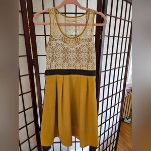 Yellow Dress with Top Lace